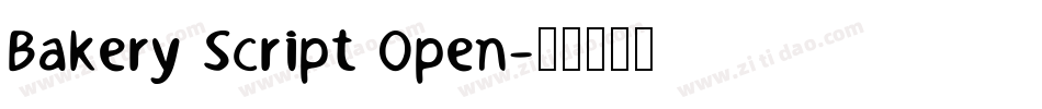 Bakery Script Open字体转换